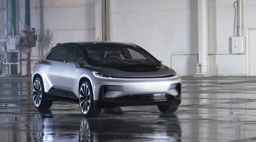 Electric car Faraday Future FF91 frontal